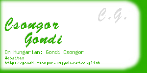 csongor gondi business card